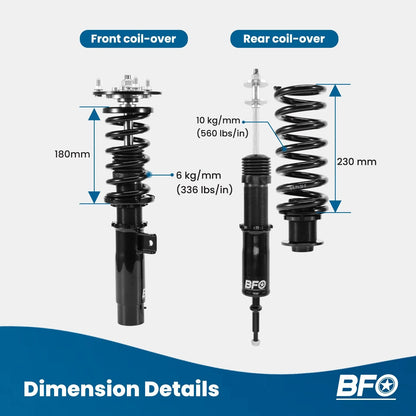 Coilovers Struts Adjustable Height for BMW 3-Series E92 E93 2007-2013