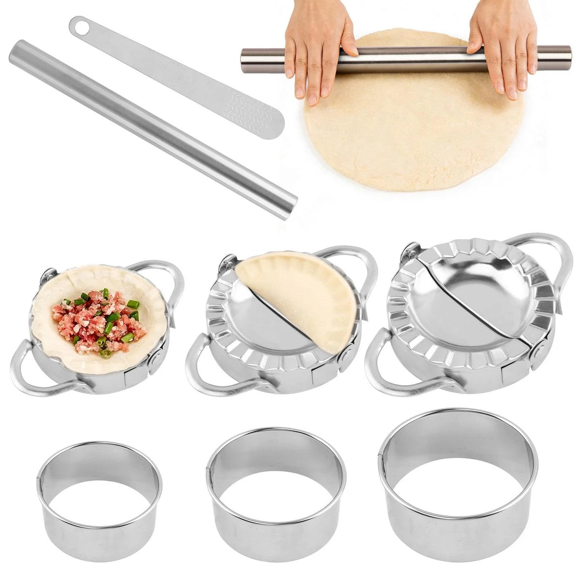8Pcs Dumpling Maker Set for Kitchen Use (No Specific Years)