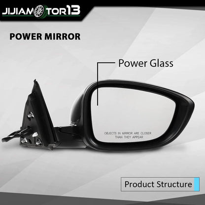 2X Black Side Mirror Pair for Honda Accord (2018–2021) J-02RVM133AABB