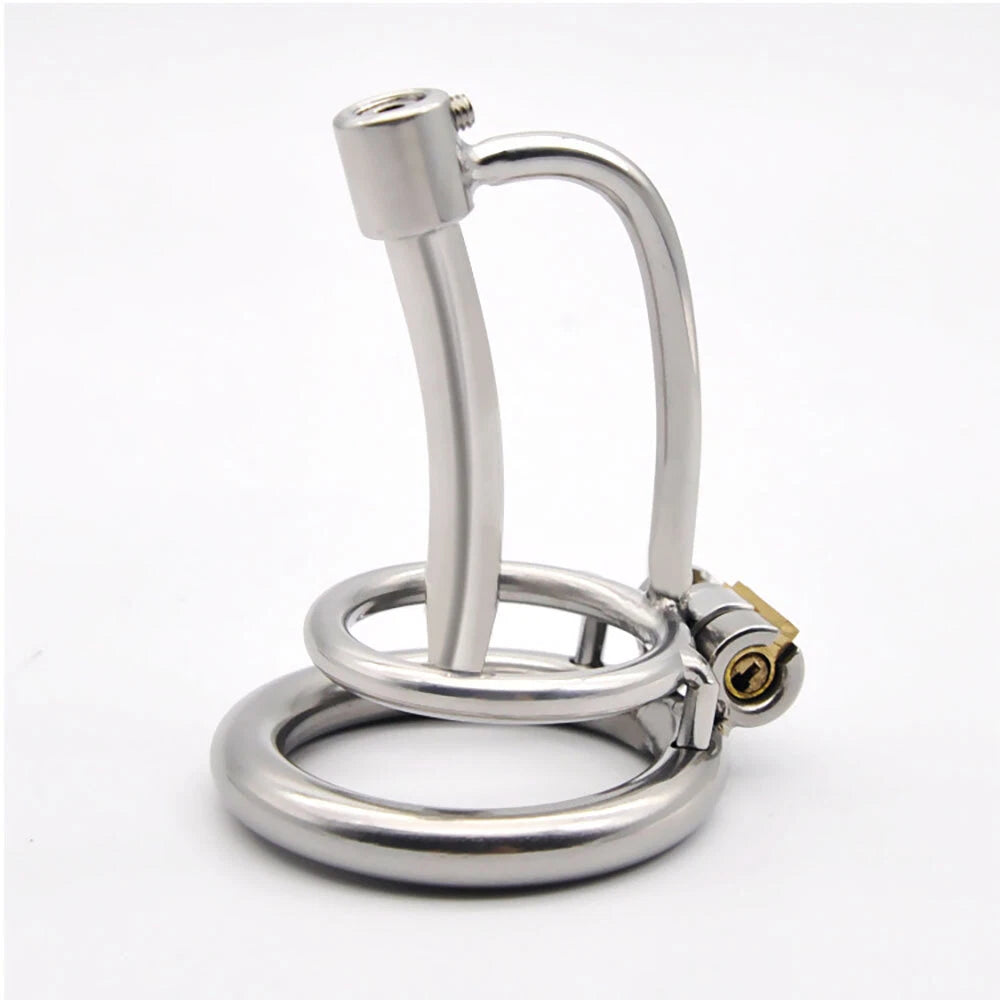 Mens Stainless Steel Chastity Cage Belt Device with Lock