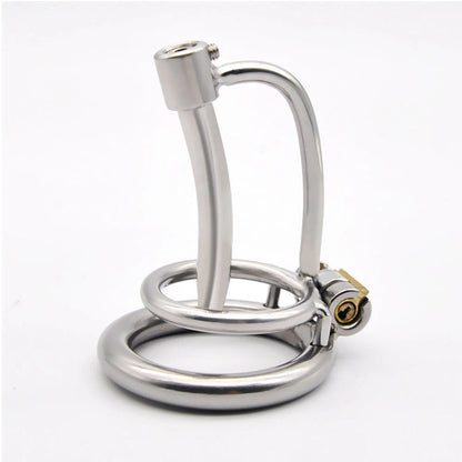 Mens Stainless Steel Chastity Cage Belt Device with Lock