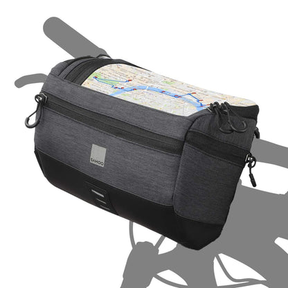Bike Handlebar Bag for Bicycle with Map Holder