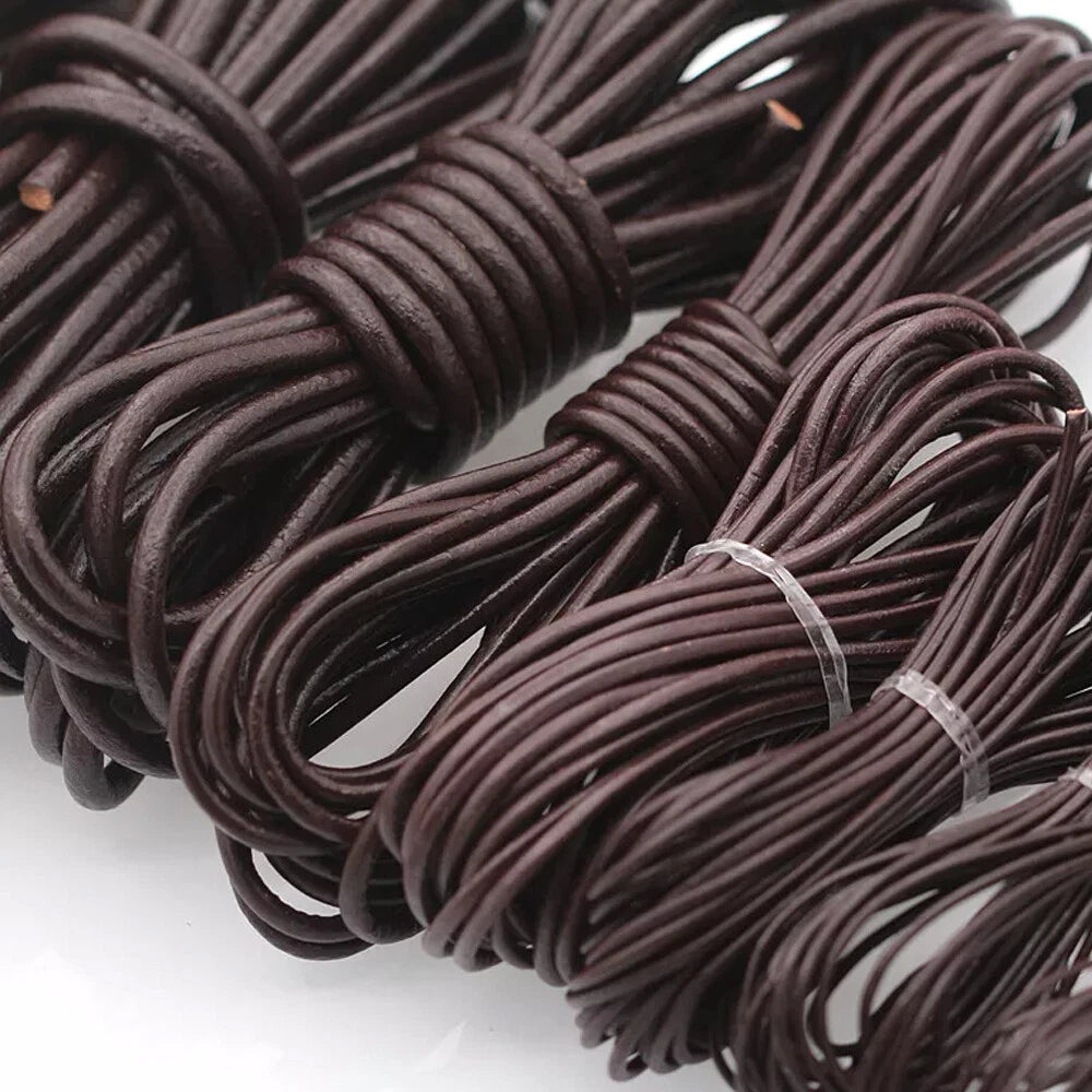 Leather Cord Lace Rope Weave String for Crafting (1-6mm)