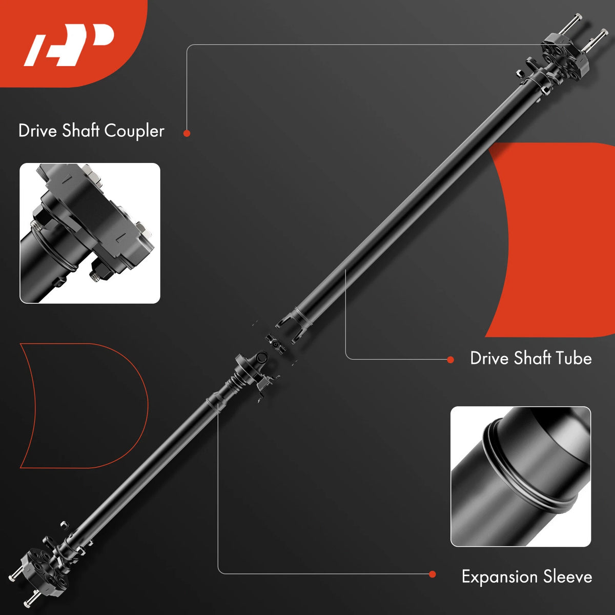 Rear Driveshaft Prop Shaft Assembly for Mercedes C350 E400 (2012–2017) 2074100806, 986-036