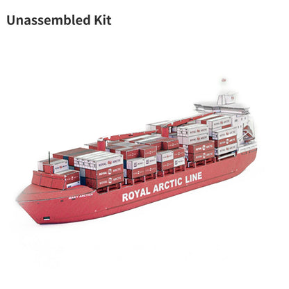 Unassembled Danish Container Ship Mary Arctica Boat Paper Ship