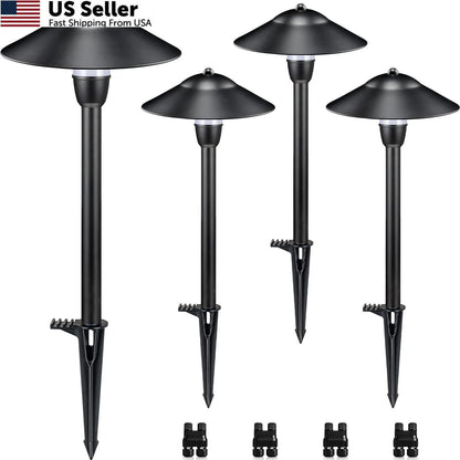 Set of 4 Low Voltage LED Pathway Lights for Landscape Lighting