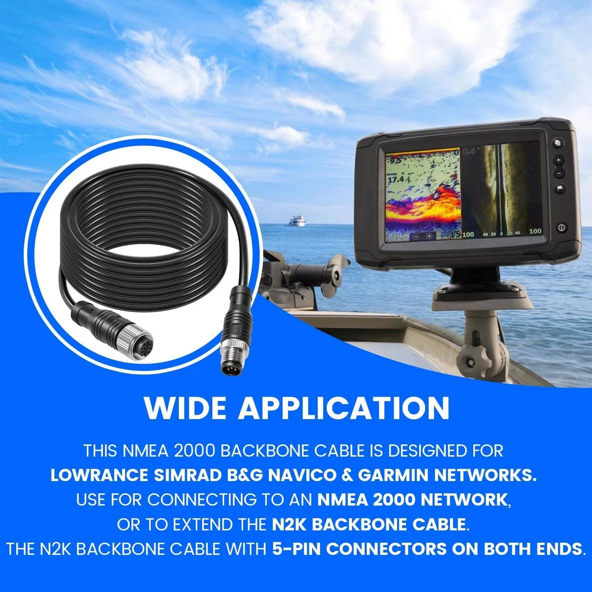 NMEA 2000 N2K 6m Drop Cable for Marine Network Devices