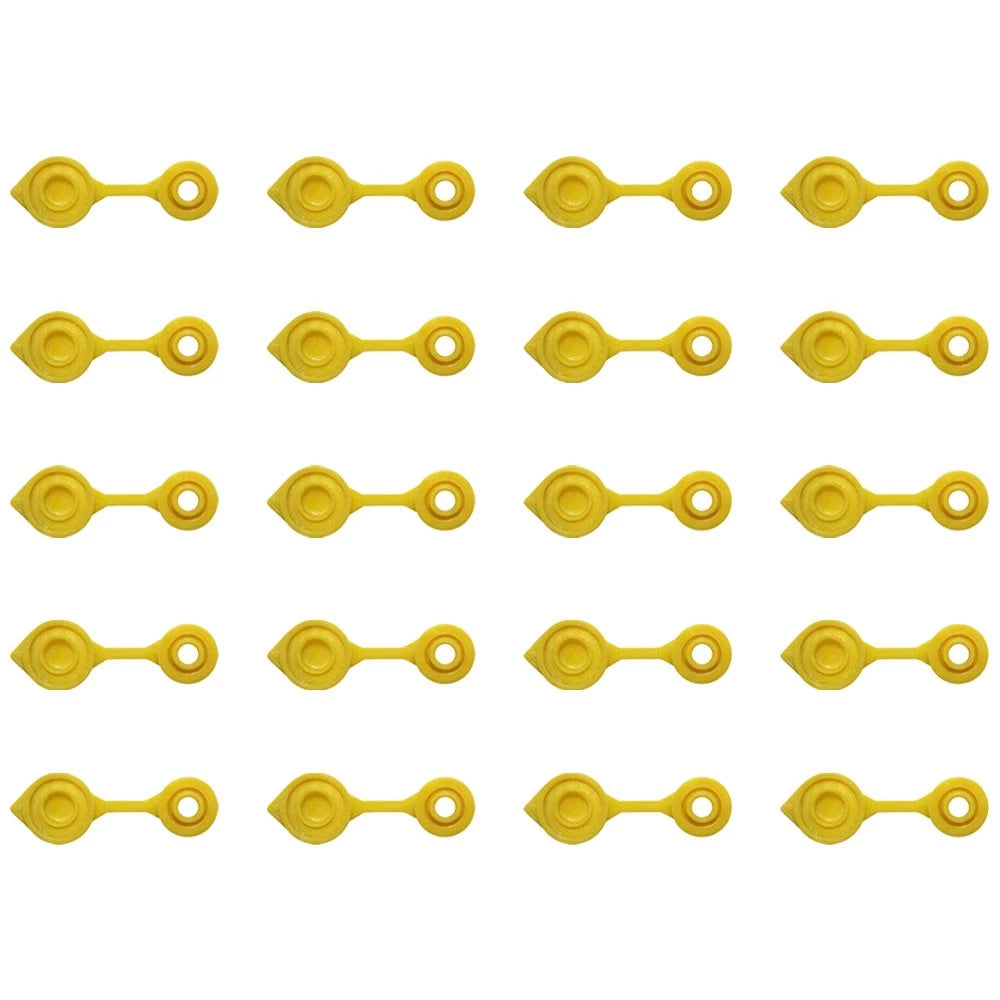 Set of 20 Yellow HD Gas Can Vent Caps for Rubbermaid Rotopax Anchor Eagle Gott