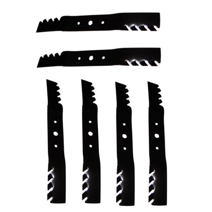 Set of 6 Toothed Mulching Blades for John Deere SRX895