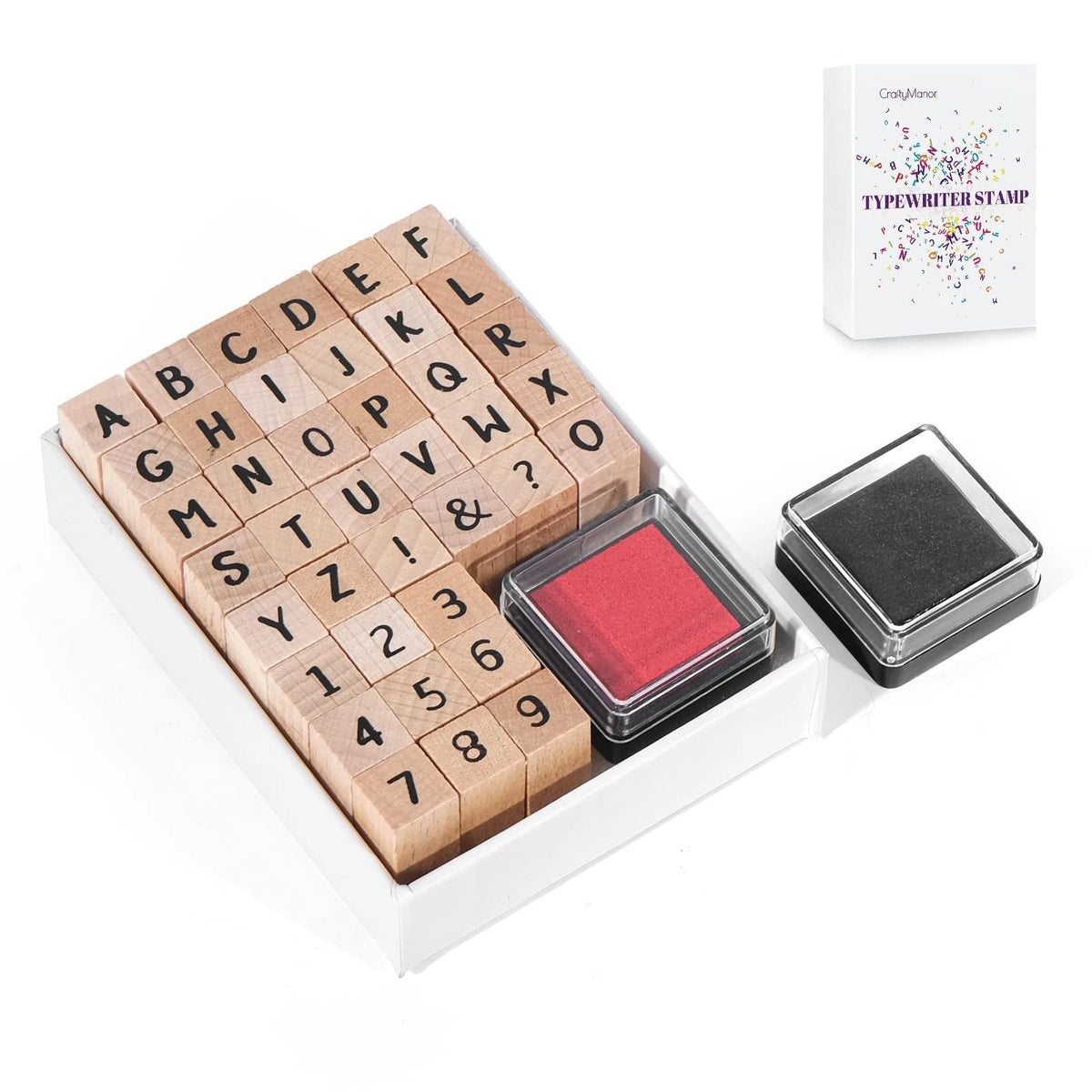 39 PCS Small Letter Stamps and Ink Pad for Crafting