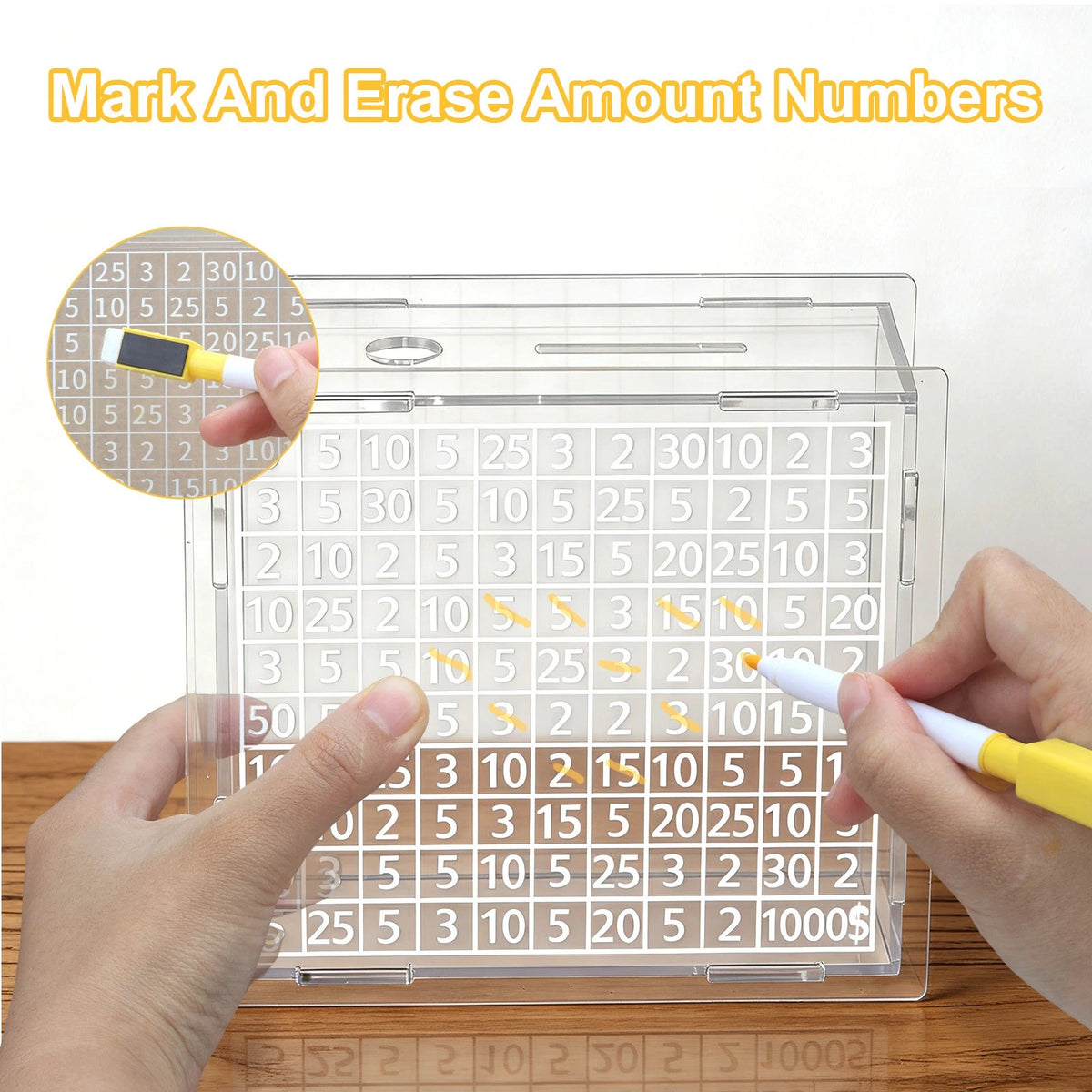 Acrylic Piggy Bank for Cash Saving Challenge (Reusable, DIY)