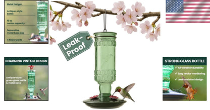 Hummingbird Feeder for Easy Clean (10 Oz Capacity)