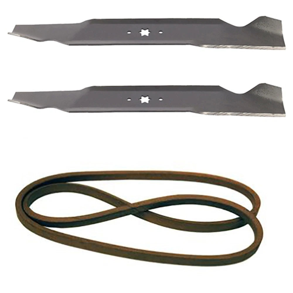 Notched Blades and Belt Kit for Huskee 46" Deck