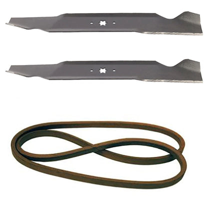 Notched Blades and Belt Kit for Huskee 46" Deck