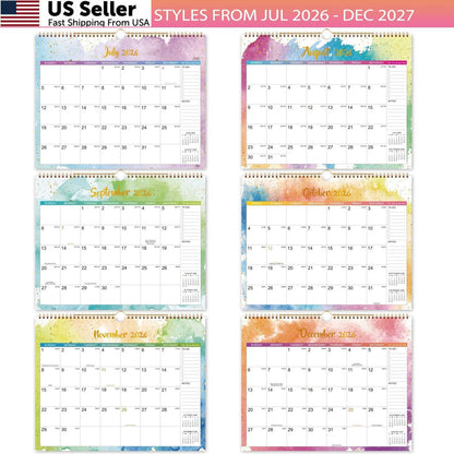Wall Calendar 2026-2027 - 14.8" x 11.5", White