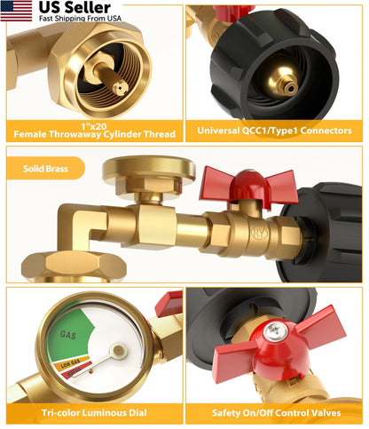 Propane Refill Adapter for 1 lb Tanks (2010–2023)