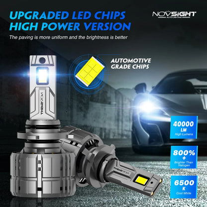4X 9005 9006 LED Headlight Bulbs for NOVSIGHT (NOVA500N6090059006)