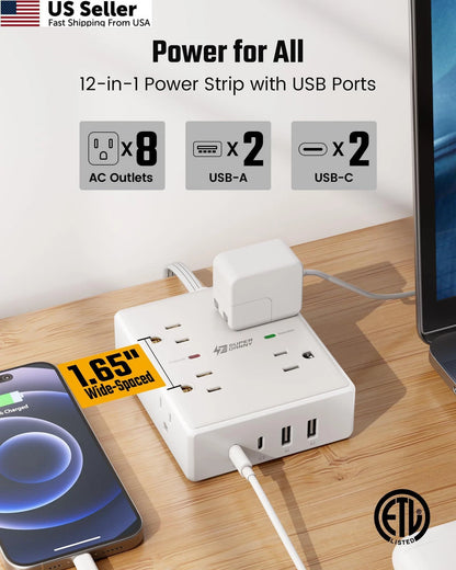10Ft Extension Cord for Multiple Outlets (Standard Charge)
