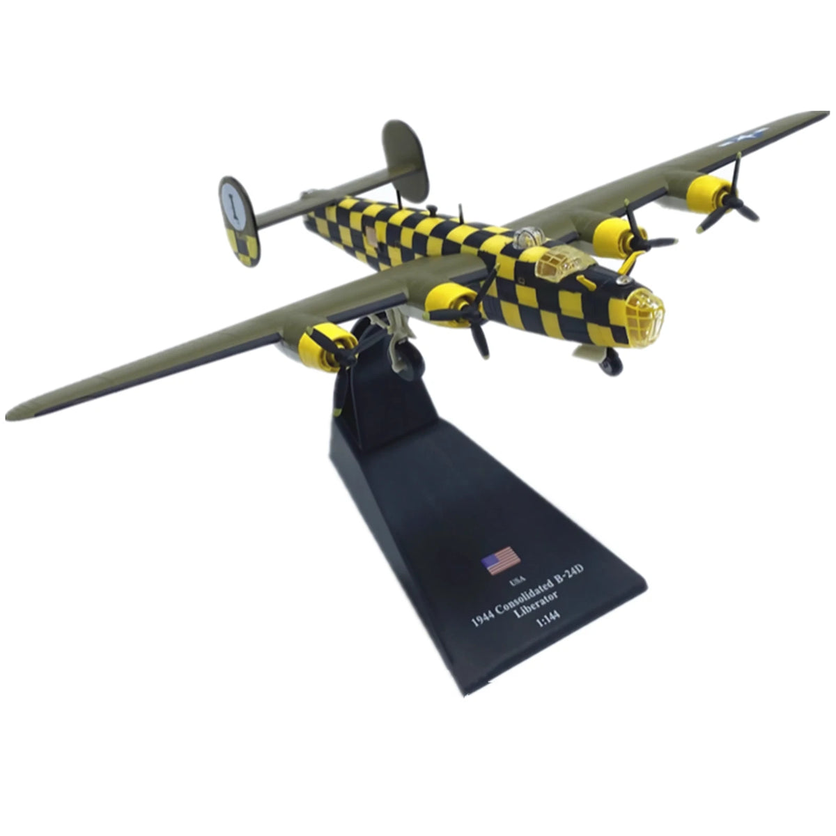 1/144 Scale B-24D Liberator Bomber Model for WWII Aircraft Display