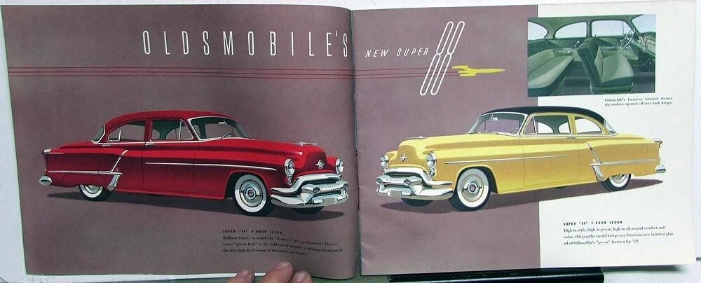Color Sales Brochure for Oldsmobile Rocket 98 88 Super & Deluxe (1953)