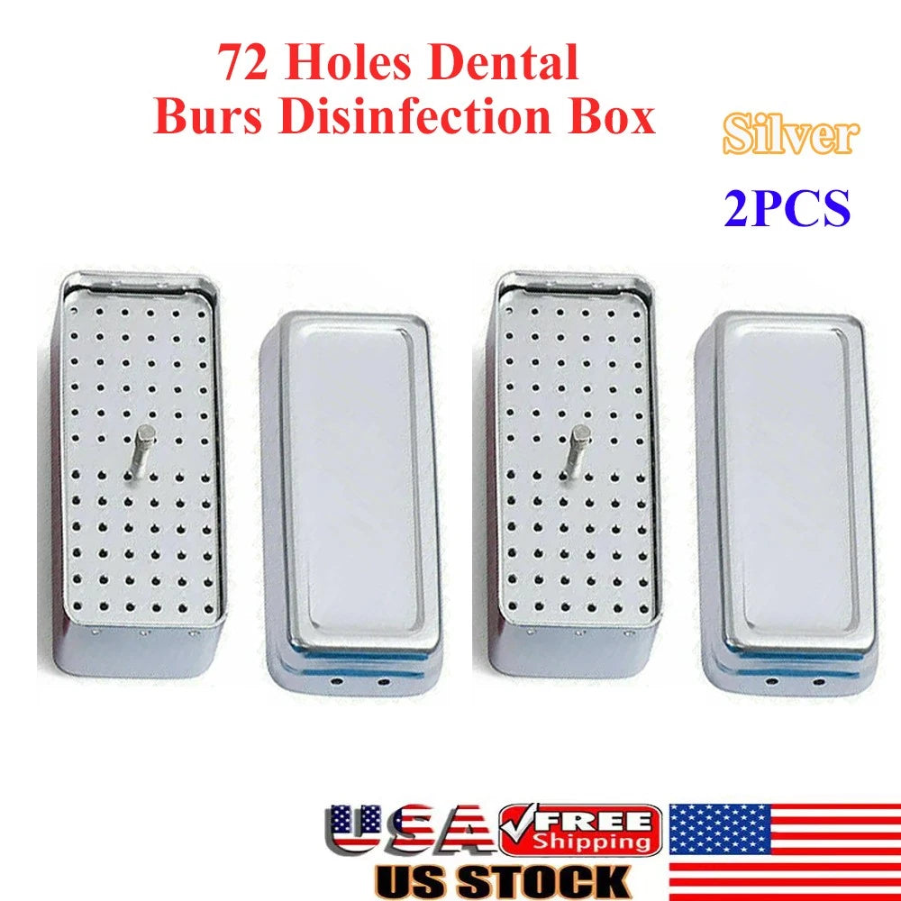 2X Dental FG Bur Endo File Holder Stand for Autoclave Disinfection Case