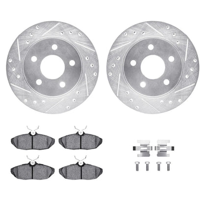 Rotor Set for Ford Thunderbird (1993–1997) ALX-PAU-DF-7512-54315-CLA1, Drilled and Slotted