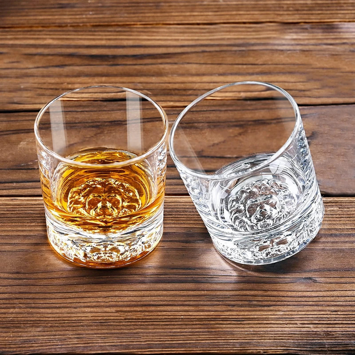 Set of 2 Whiskey Glasses for Old Fashioned Cocktails