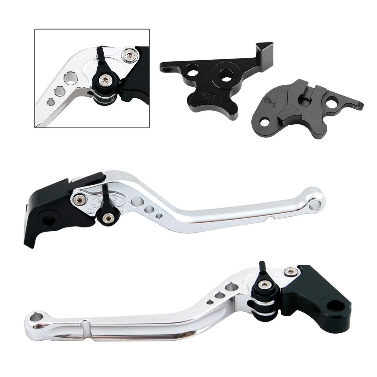 Long Clutch Brake Lever for CFMOTO 250SR 250NK (2019–2022) M543-L105-Silver