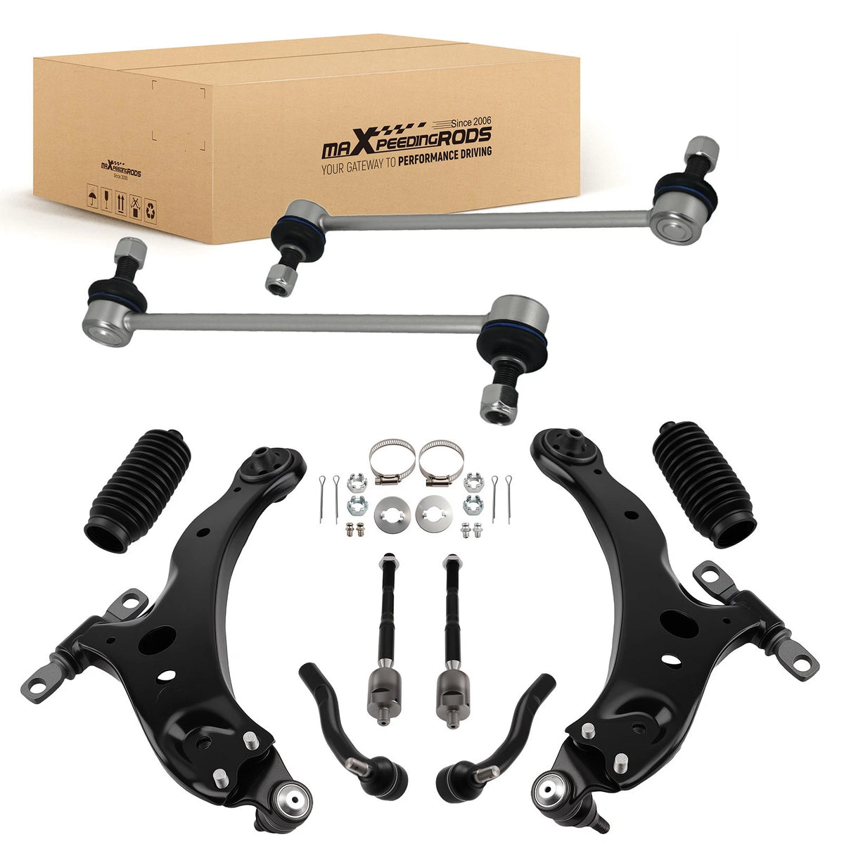 12pc Front Lower Control Arm Kit w/Ball Joints for Camry Solara (2004–2008)