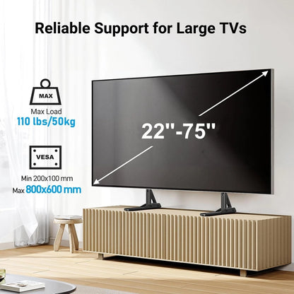 Universal TV Stand Mount for 37"-70" TVs (Steel Leg, Black)