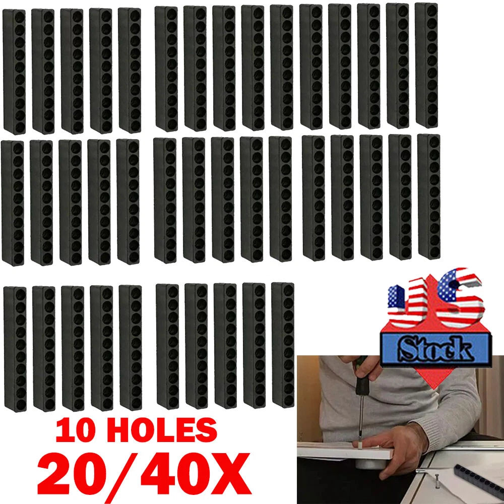 20x Screwdriver Bit Holders for Organizer with 10 Hole 1/4 Hex Shank