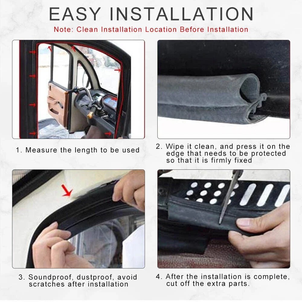 Car SUV Rubber Seal Weather Strip Edge Trim - 20ft