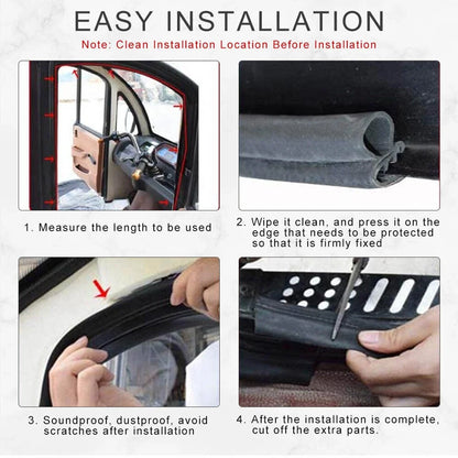 Car SUV Rubber Seal Weather Strip Edge Trim - 20ft