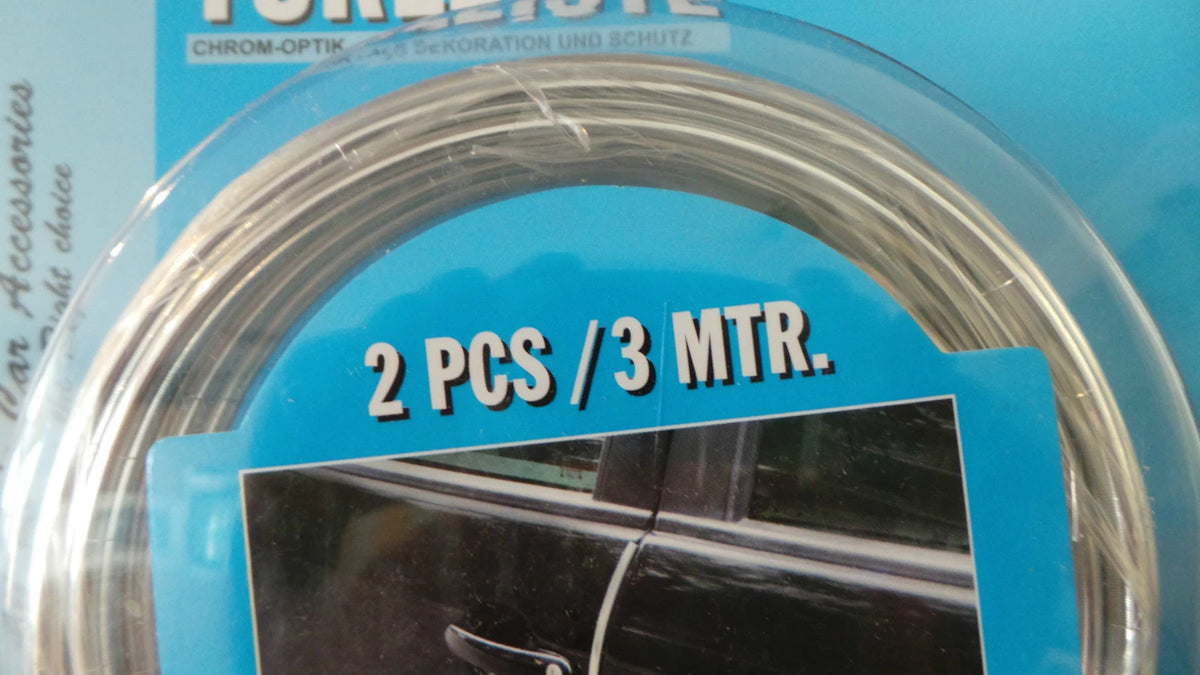 2X Chrome Look Door Edge Protector Strip for Universal Fit (28256)