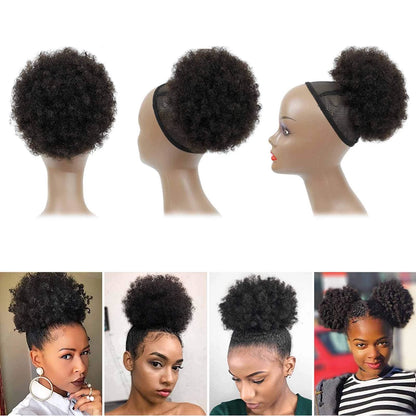 8 Inch Afro Puff Drawstring Ponytail for Universal Fit (Pack of 1)