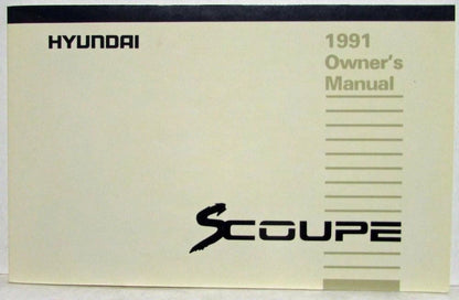 Owners Manual for Hyundai Scoupe (1991)