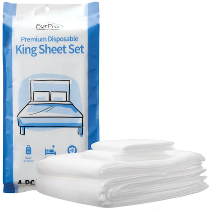 4-Piece King Size Disposable Sheet Set for Travel