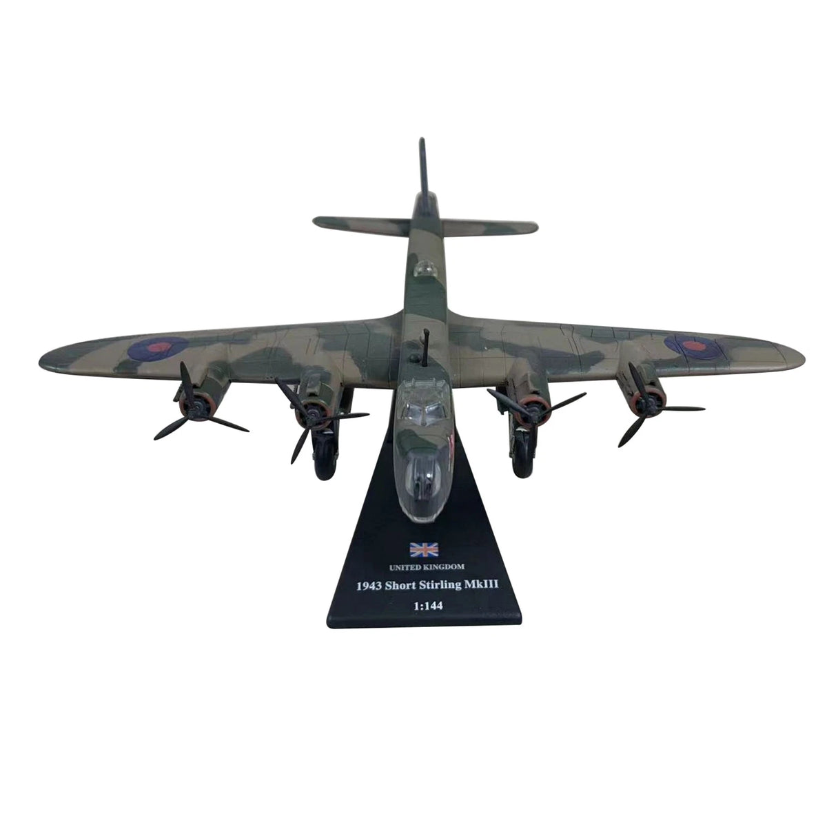 1/144 Diecast Alloy WWII Short Sterling MK.III Bomber Model Display