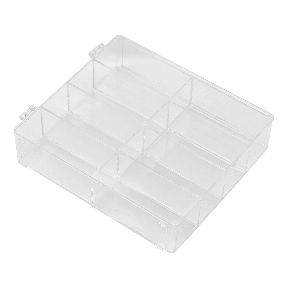 Display Case for 1/64 Diecast Cars (8 Compartment, Clear Lid)