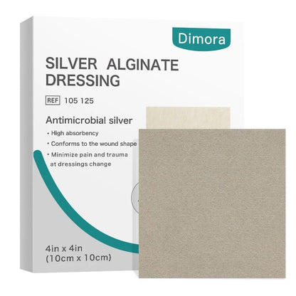 4X Dimora Silver Calcium Alginate Wound Dressing 4'' X 4''