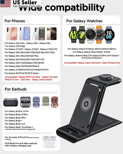 Wireless Charging Station for Samsung Galaxy S26 (2023)