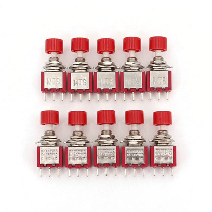 10X MTS-102M Momentary Snap-Acting 3-Pin SPDT Push Button Switch