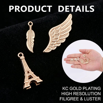100 Pcs Jewelry Making Charms, Small, Gold