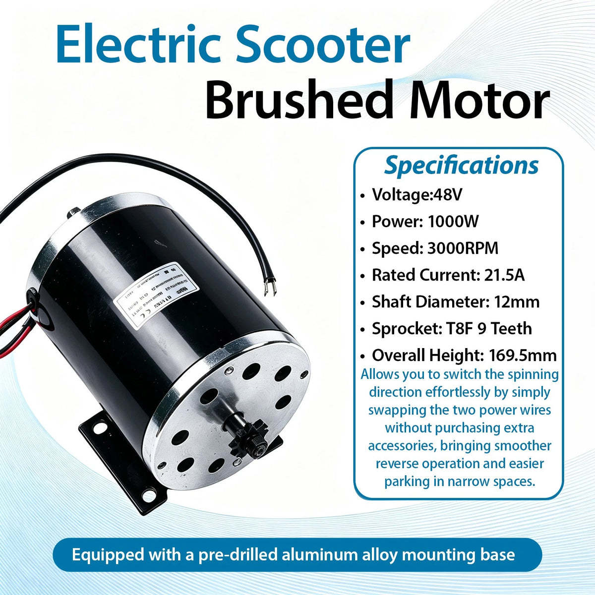 1000W Brushed Motor for Electric Scooter (48V)
