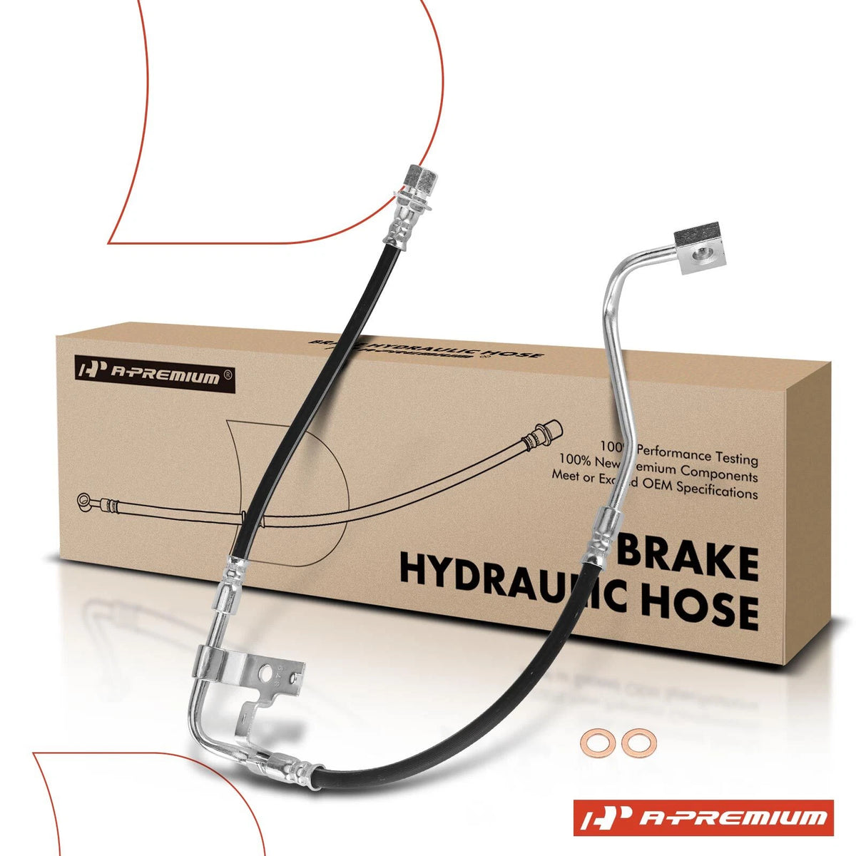 Front Left Brake Hydraulic Hose for Dodge Dakota Durango (2003–2004) 52010285AB, 2204775