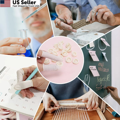 300 Pcs Finger Cots for Protective Fingertips (Small, White)