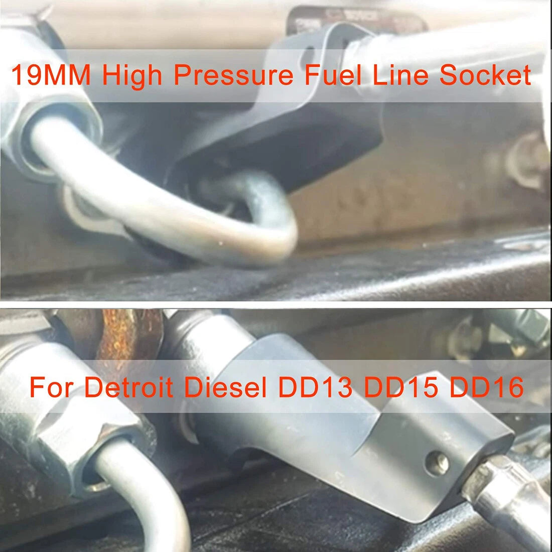 19MM High Pressure Fuel Line Socket Tool for Detroit Diesel DD13 DD15 DD16