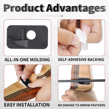 Set of 6 Recurve Arrow Rests for Right Hand Recurve Bows