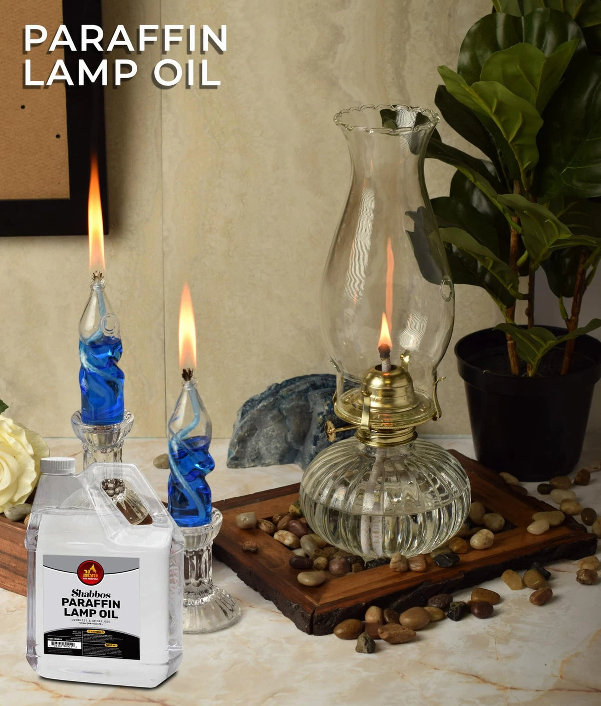 1 Gallon Paraffin Lamp Oil - Clear Smokeless Odorless Clean Burning Fuel