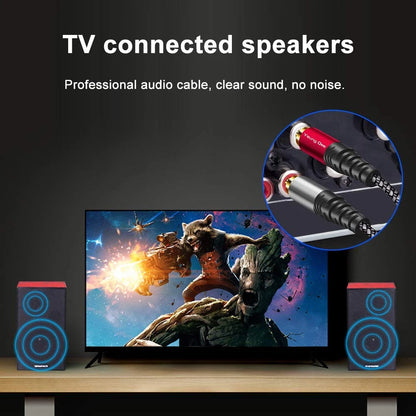 6 ft 6.35mm to 2RCA Cable for Audio Devices